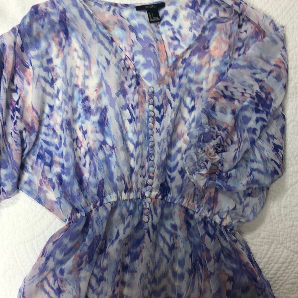 Sheer peplum top